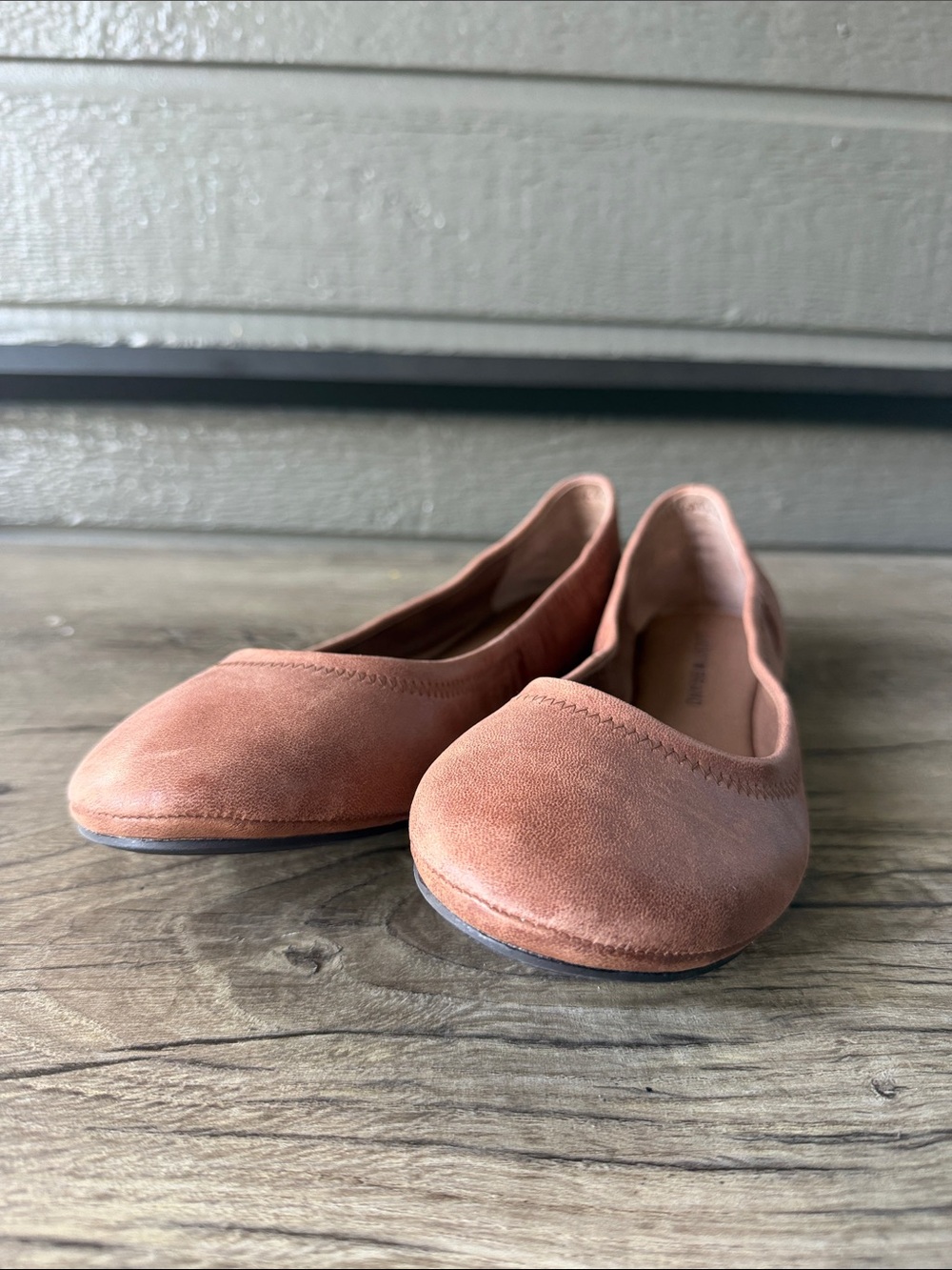 Lucky Brand Women's Suede Ballet Flats in Terracotta size 9